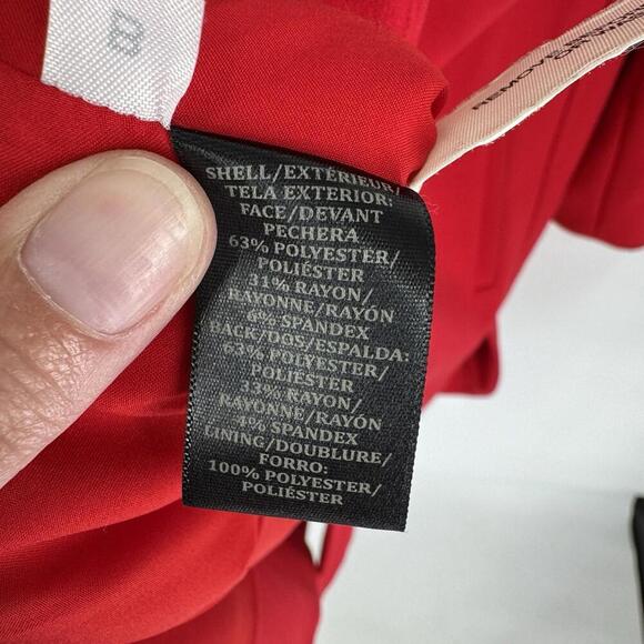 Ann Taylor coat 10 red peacoat colorful holiday christmas fall winter business - Picture 8 of 8